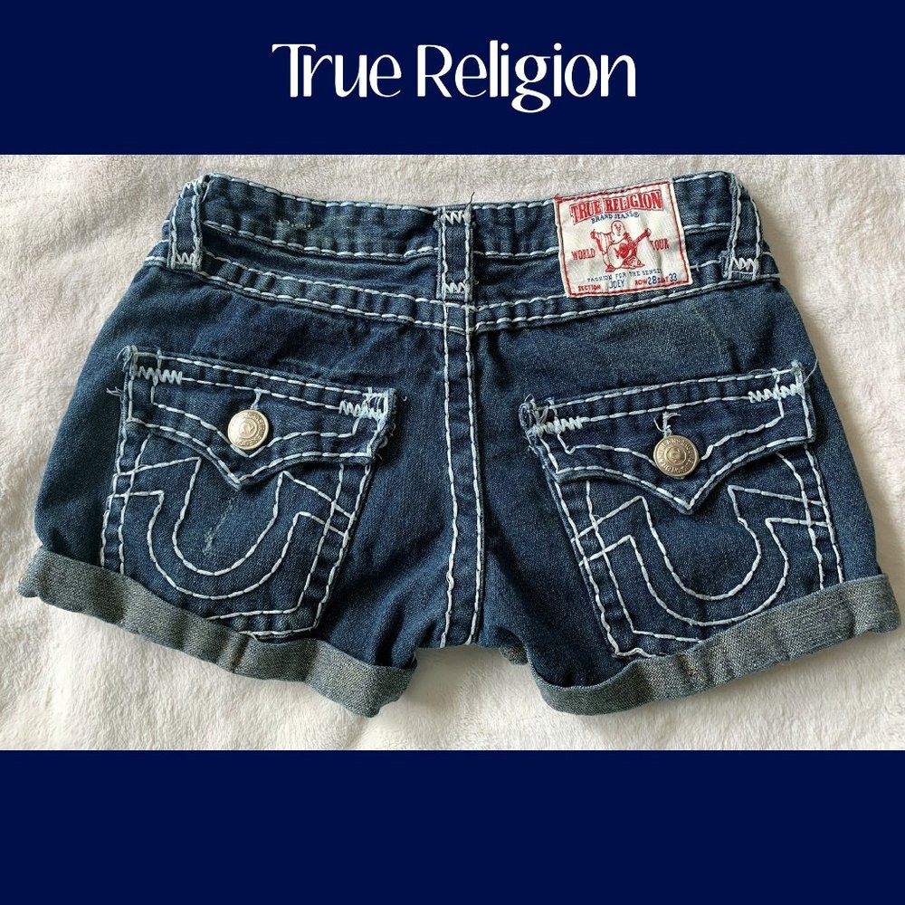 True Religion Joey Cutoffs sz28